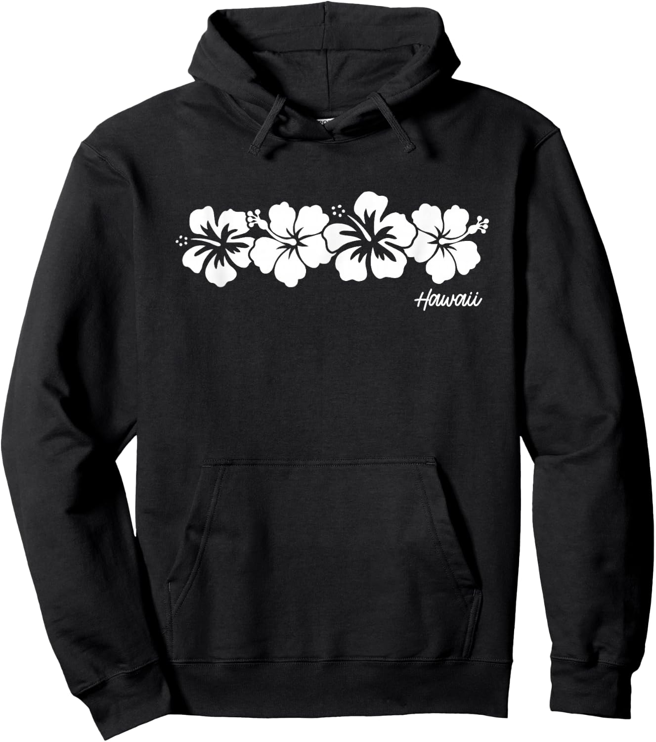 Hawaii Souvenir Hibiscus Flower Hawaiian Girls Boys Graphic Hoodie - Hoodie | Black