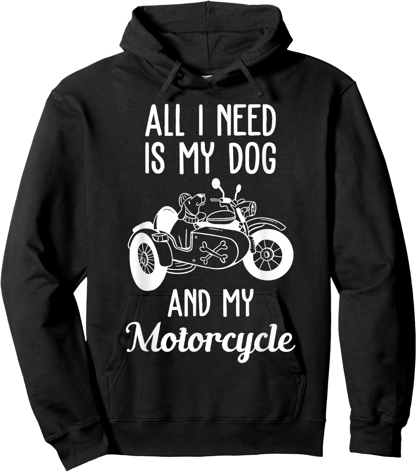 Motorbike Dog Lovers Motorcyclists Men Women Hoodie - Hoodie | Black
