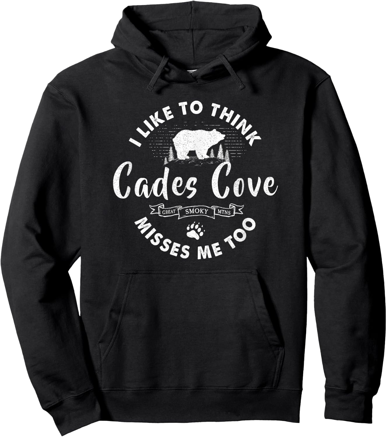 Missing Cades Cove Great Smoky Mountains Hoodie - Hoodie | Black