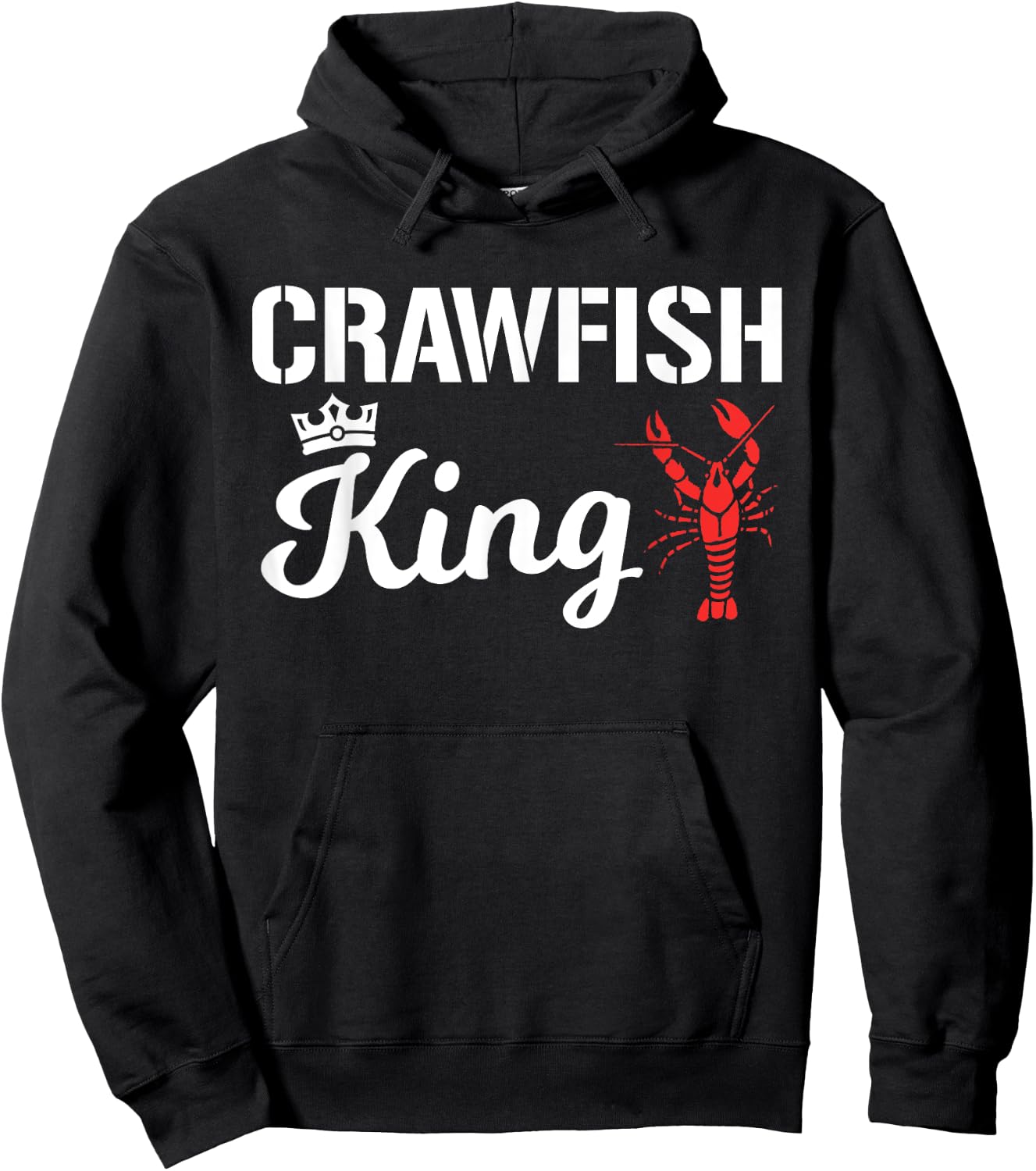 Crawfish King Funny Crayfish Cajun Boil Party Festival Men Hoodie - Hoodie | Black