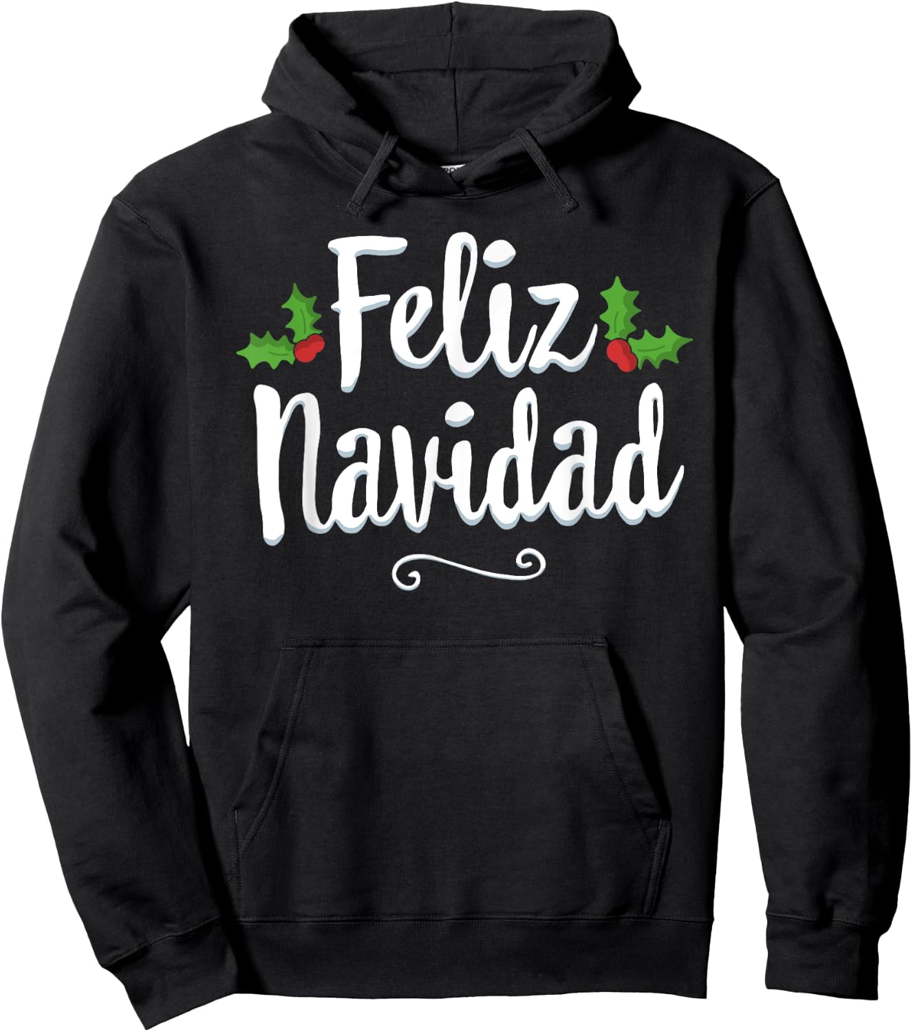 Vintage Feliz Navidad Retro Mexican Christmas Spanish Xmas Hoodie - Hoodie | Black