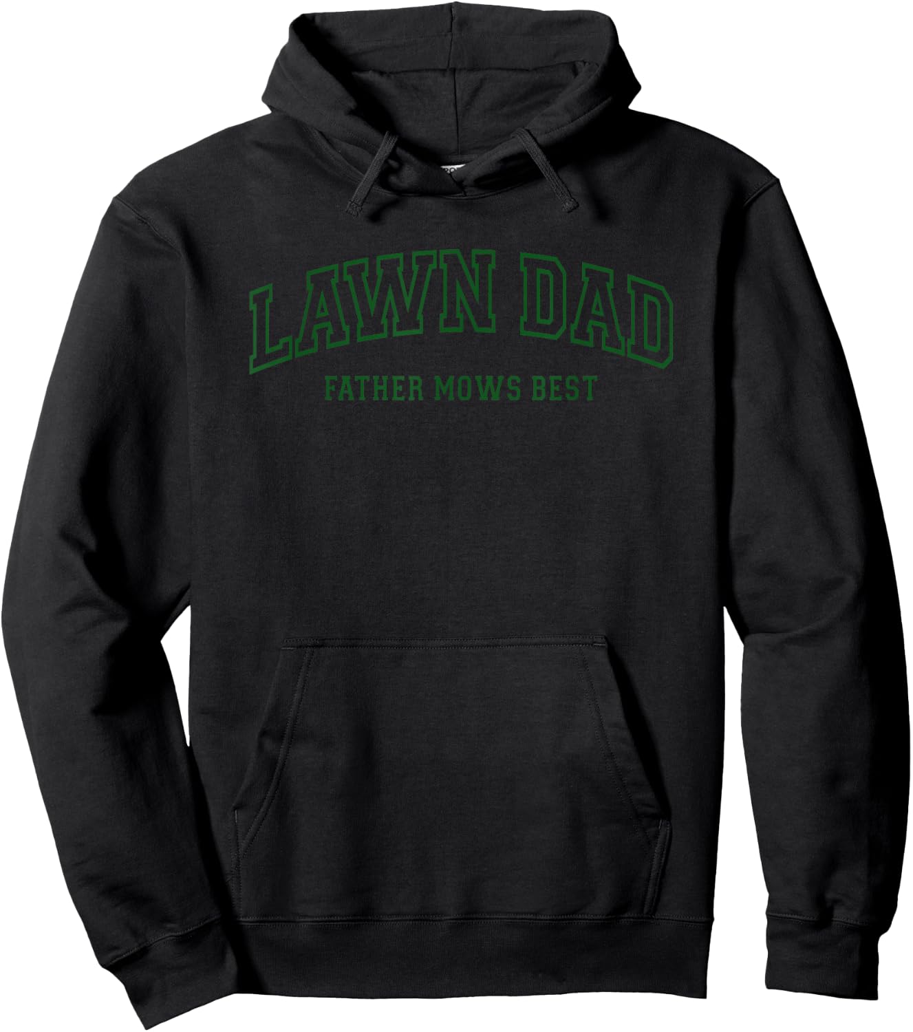 Father Mows Best Funny Lawn Mowing for Lawn Mower Dad Hoodie - Hoodie | Black