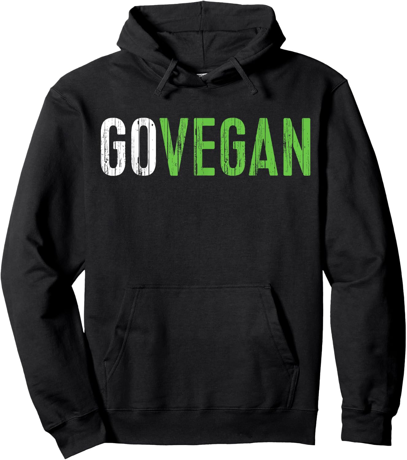 Go Vegan Shirt Men Women Kids Vegetarian Hoodie - Hoodie | Black