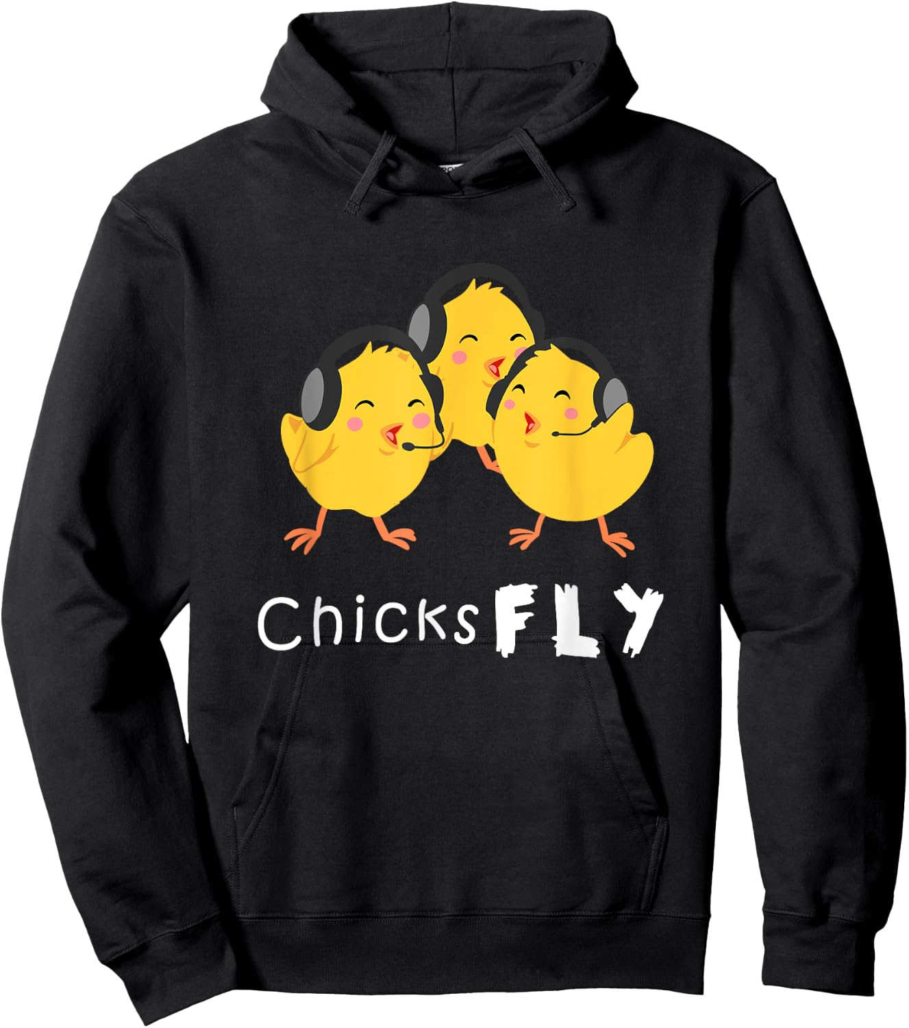 Female Pilot Gift Jet Plane Aviation Chick Hoodie - Hoodie | Black
