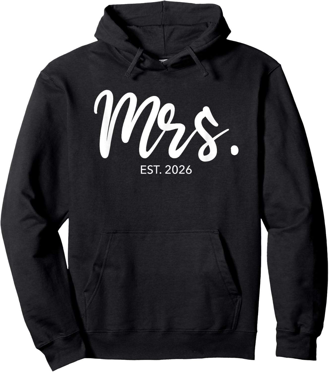 Wedding Matching Gifts Mrs. Est. 2026 Bride Hoodie - Hoodie | Black