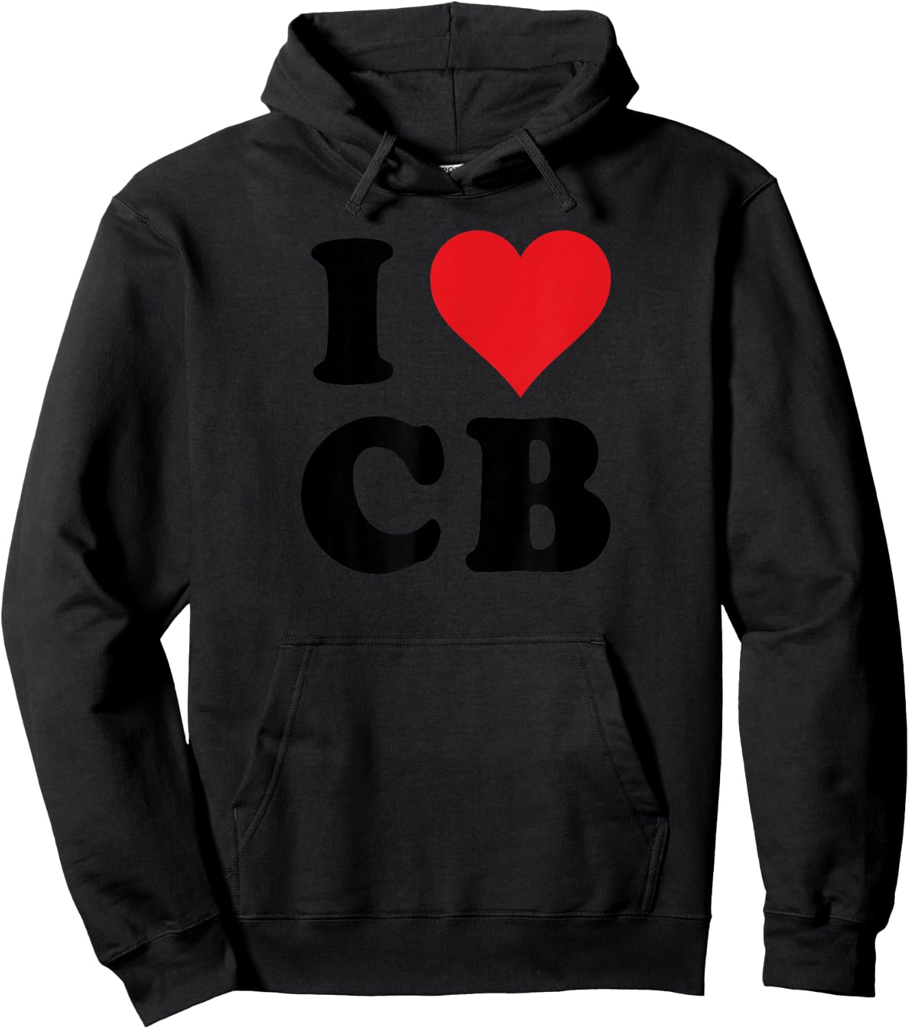 I Heart CB Initials I Love C.B. First And Last Name C B Hoodie - Hoodie | Black