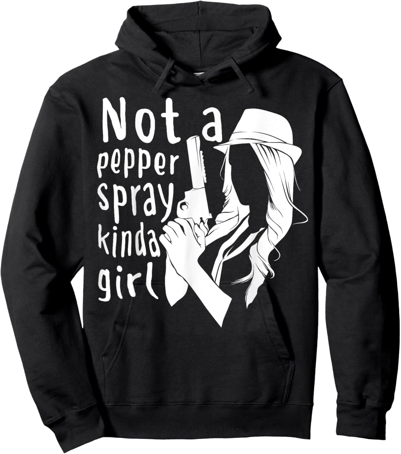 Funny Not A Pepper Spray Kinda For Cool Girl Hoodie - Hoodie | Black