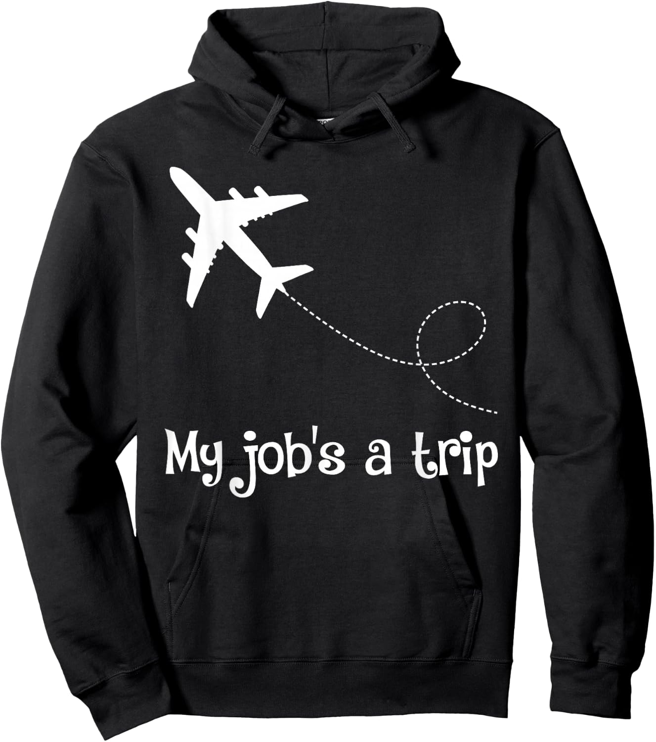 Funny TravStewardess Flight Attendant Airplane Airline Pilot Hoodie - Hoodie | Black