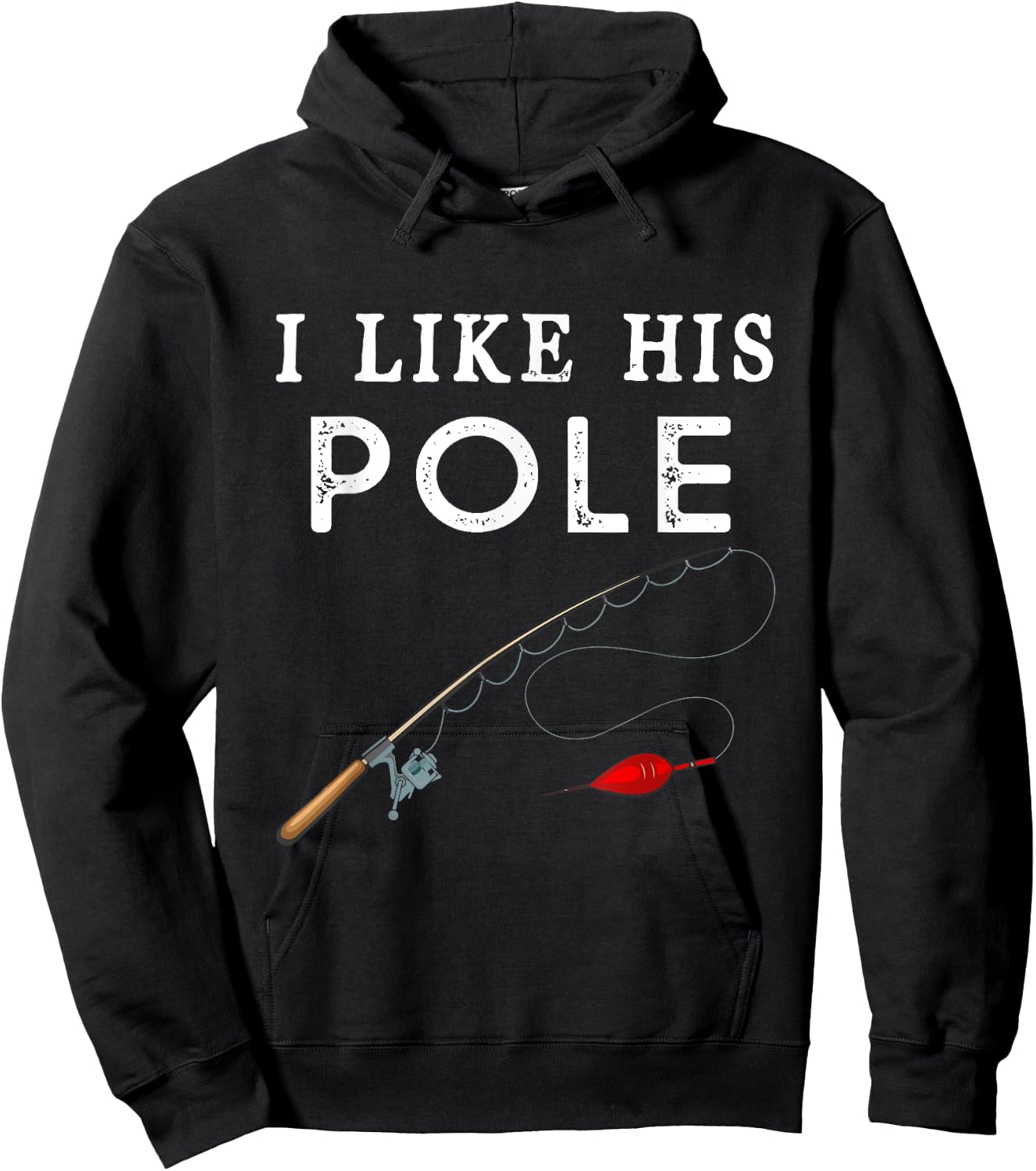 I Like His Pole I Like Her Bobbers Fishing Couple Valentine Hoodie - Hoodie | Black