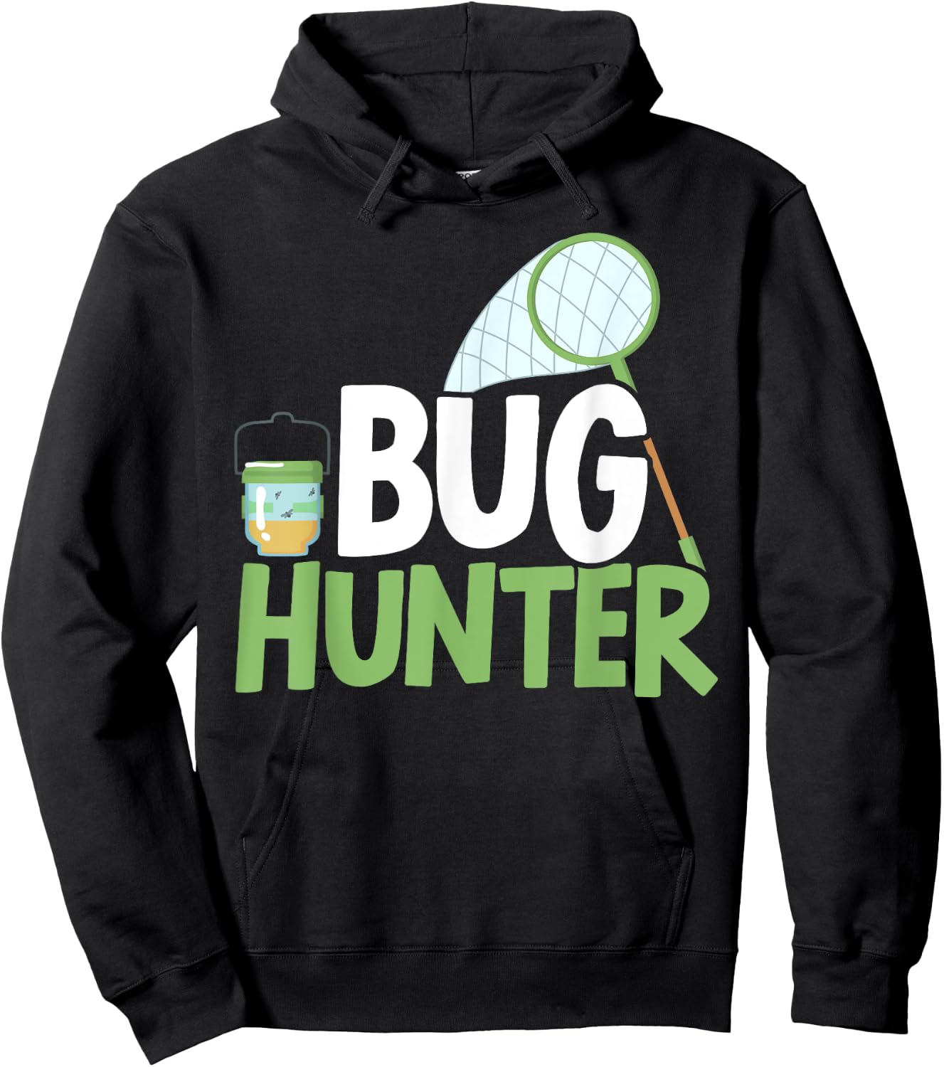 Bug Hunter Entomology Insect Catching Ladybug Butterfly Hoodie - Hoodie | Black