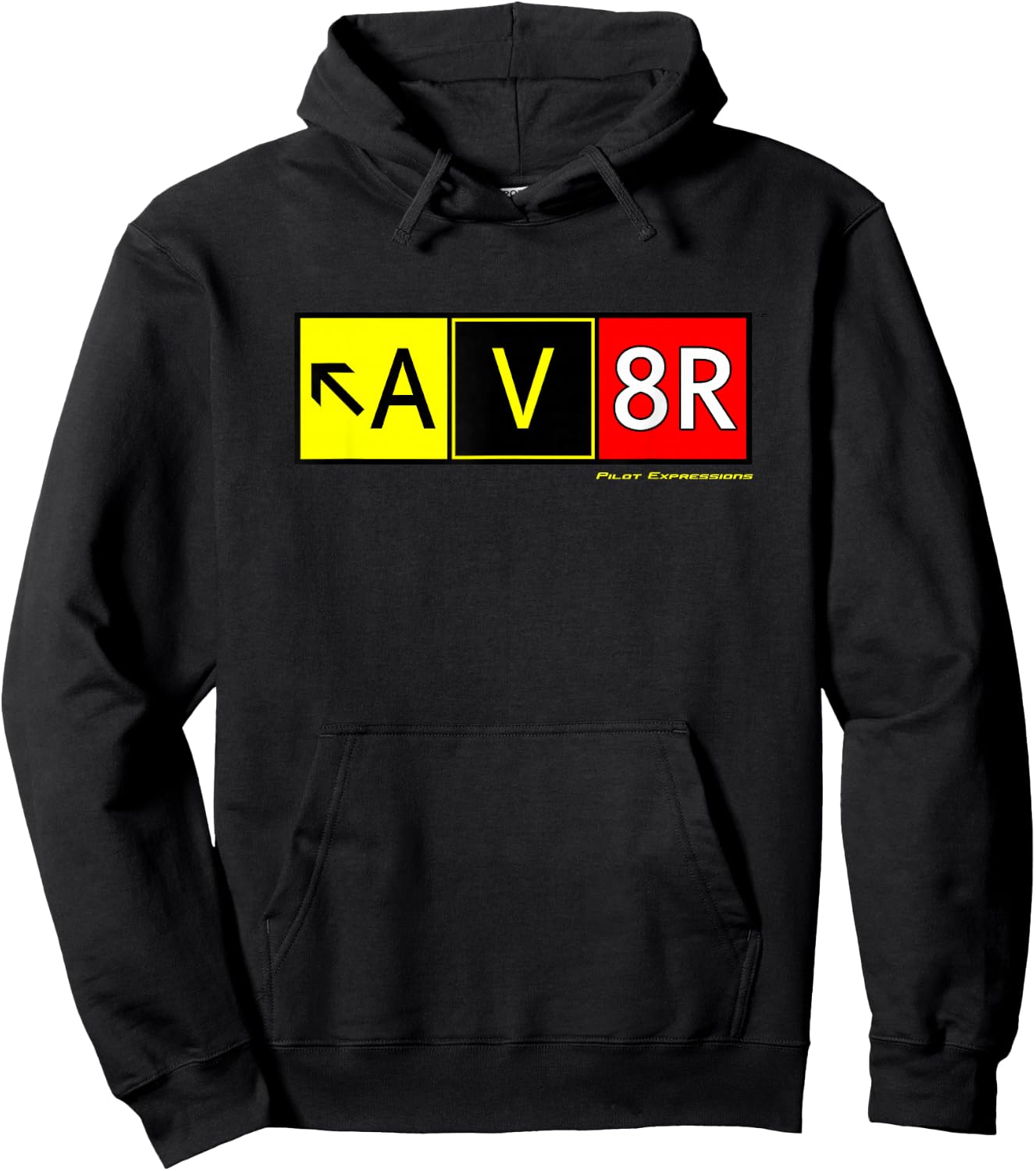 AV8R Aviator Taxiway Sign Hoodie - Hoodie | Black