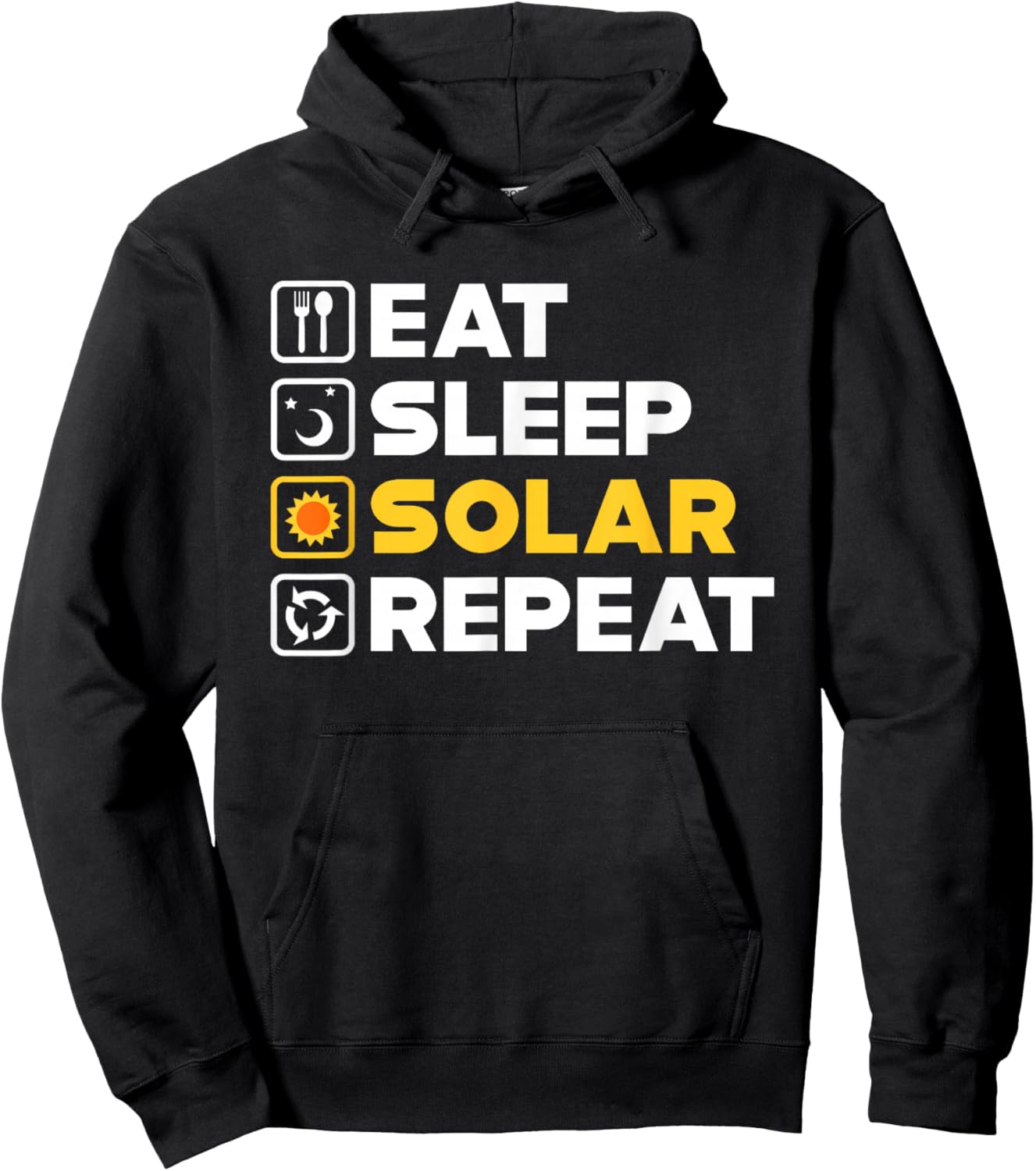 Funny Solar Energy Power Panel Sun Harvest Renewable Gift Hoodie - Hoodie | Black