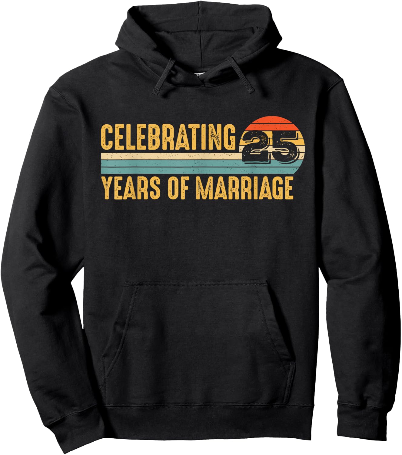 25th Anniversary 25 Years Couple 25th Wedding Anniversary Hoodie - Hoodie | Black