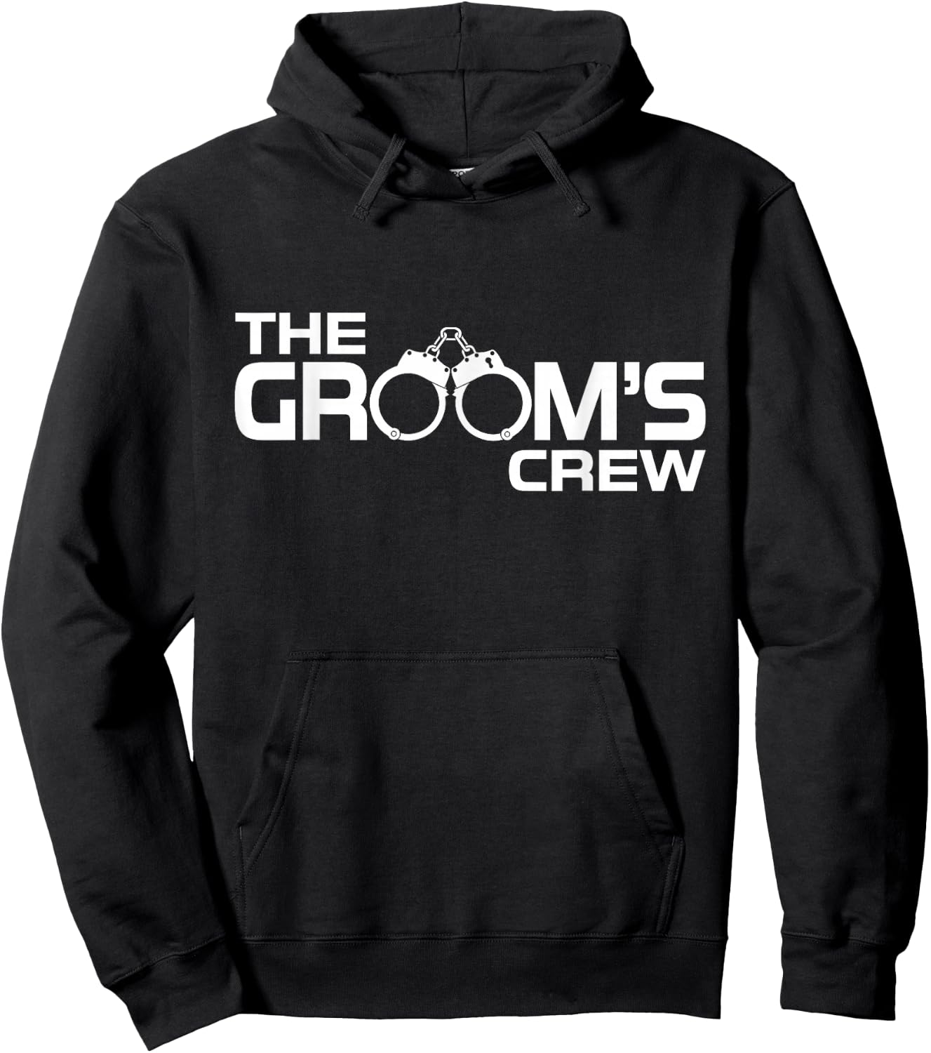 Groom Crew Bachelor Party Funny Handcuffs Group Matching Hoodie - Hoodie | Black