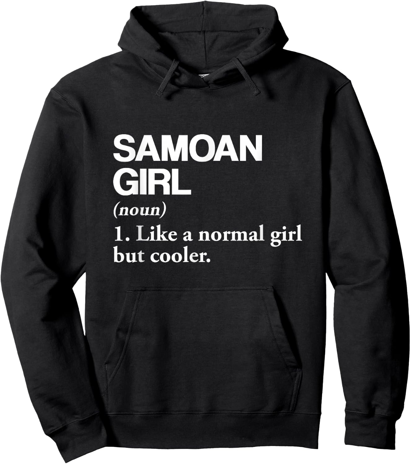 Samoan Girl Definition Samoa Flag Country Language Hoodie - Hoodie | Black