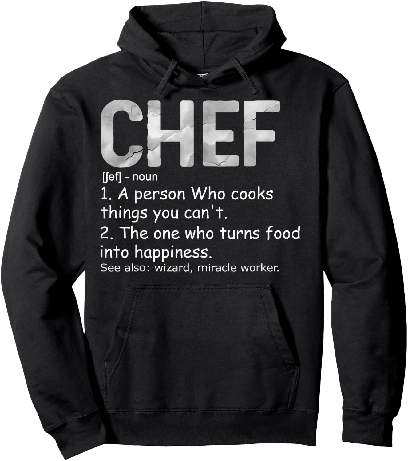 Chef Definition Chef & Cook Funny Cooking Culinary Hoodie - Hoodie | Black