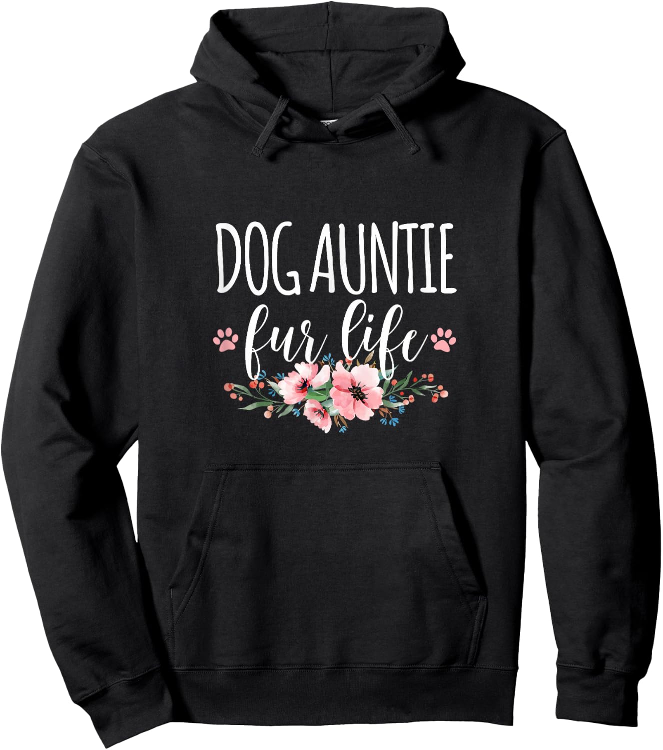 Dog Auntie Fur Life Women Hoodie - Hoodie | Black
