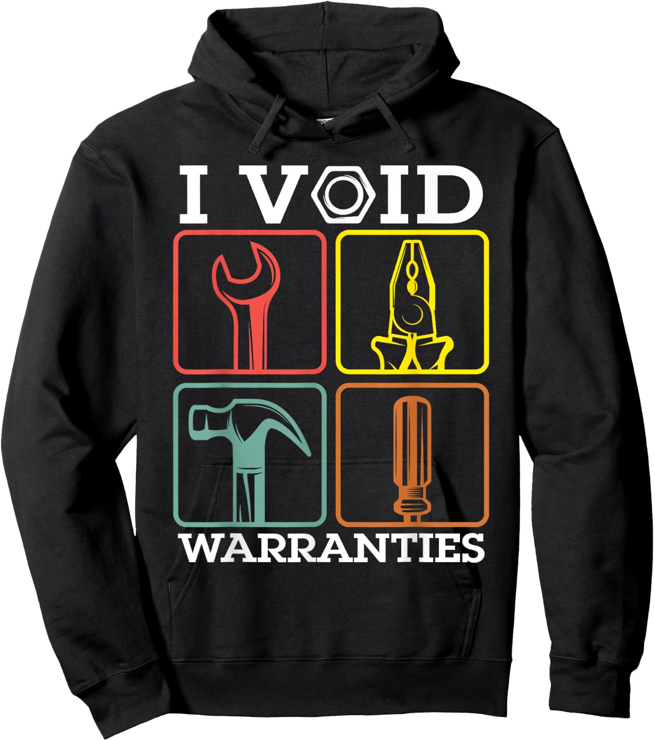 Auto Repairman Carpenter Electrician I Void Warranties Funny Hoodie - Hoodie | Black
