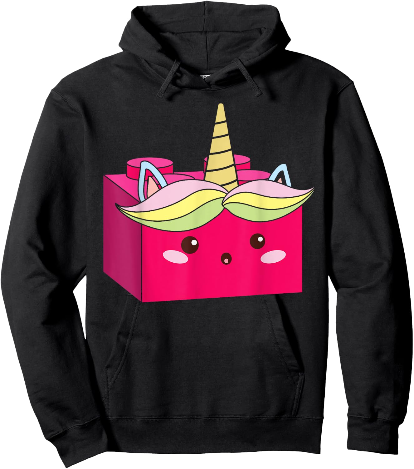 Unicorn Lover Master Builder Bricks Building Blocks Hoodie - Hoodie | Black
