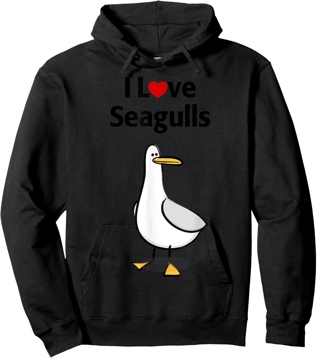 I Love Seagulls Hoodie - Hoodie | Black