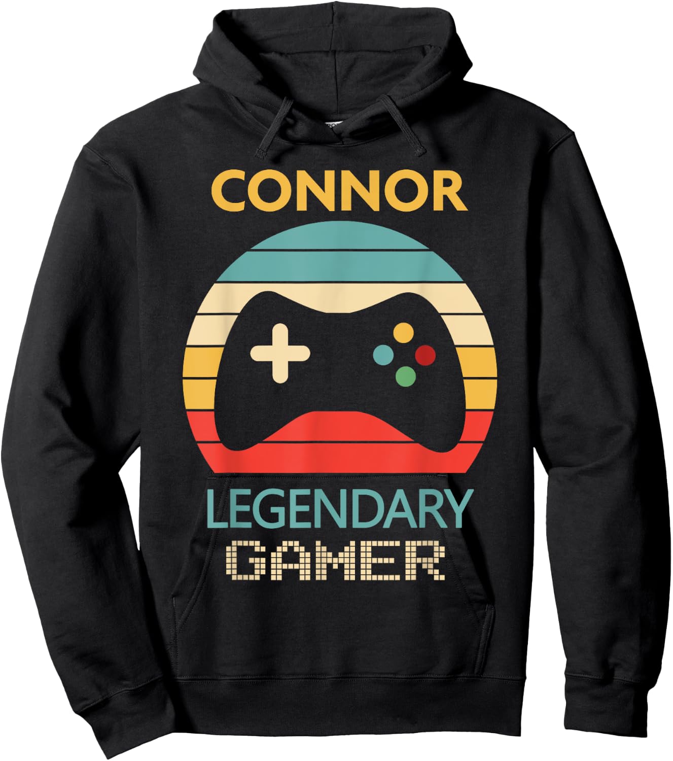 Connor Name Gift - Personalized Legendary Gamer Hoodie - Hoodie | Black