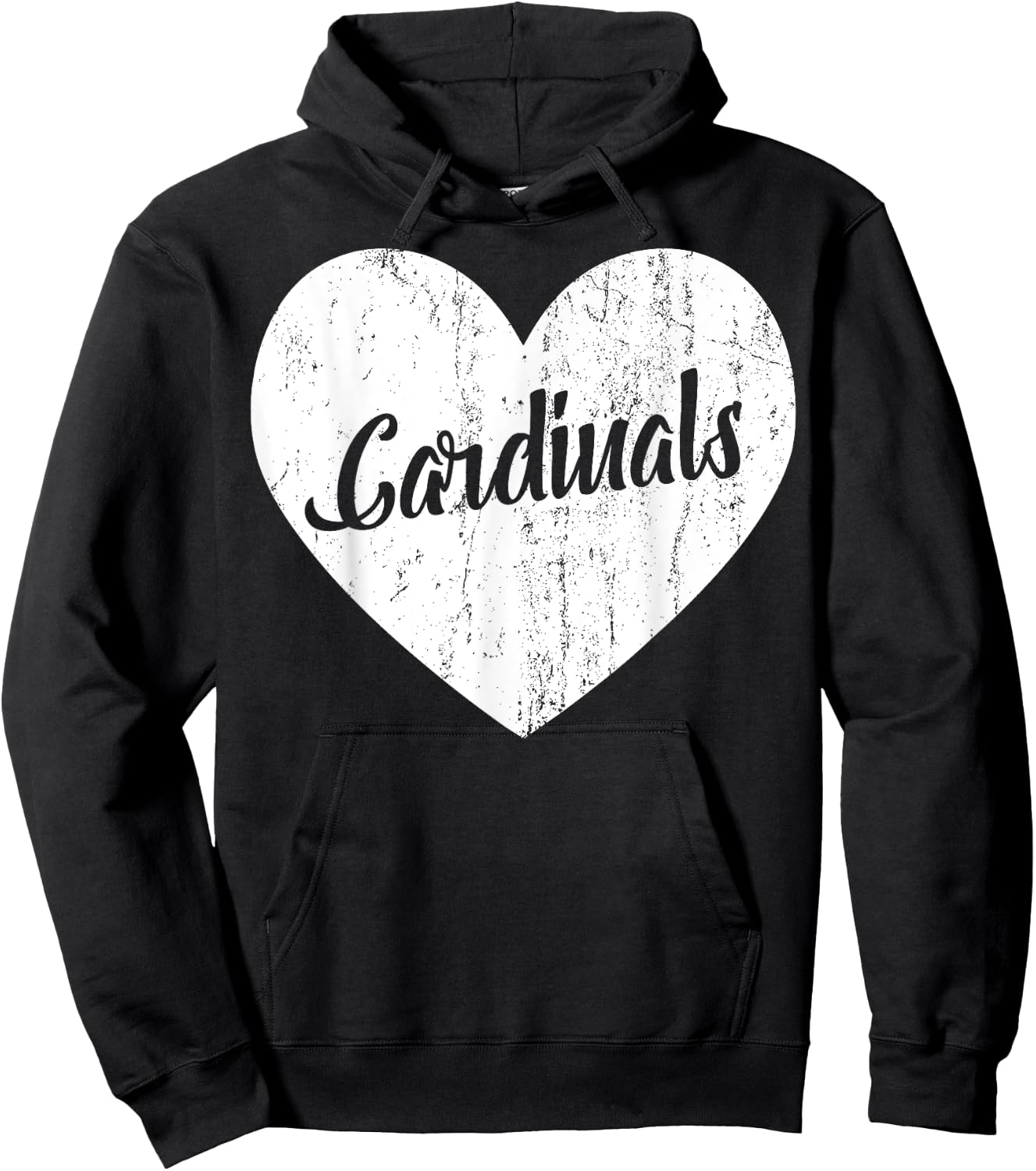 Cardinals School Sports Fan Team Spirit Mascot Heart Gift Hoodie - Hoodie | Black