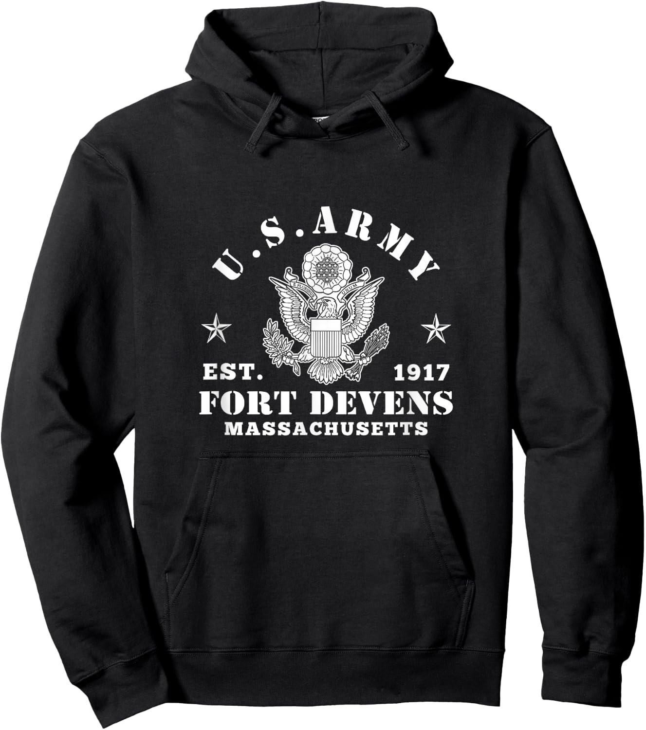 Fort Devens Massachusetts US Army Base Hoodie - Hoodie | Black