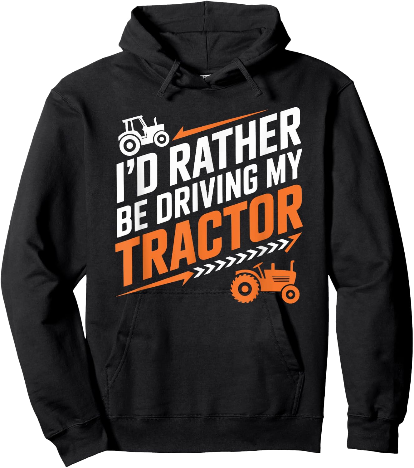 Farming Farm Tractors, I’d Rather Be Driving My Tractor Hoodie - Hoodie | Black
