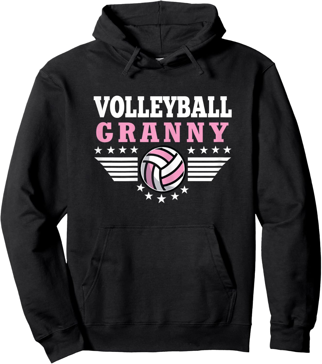 Volleyball Granny Funny Ball Granny Mother's Day Gifts Hoodie - Hoodie | Black