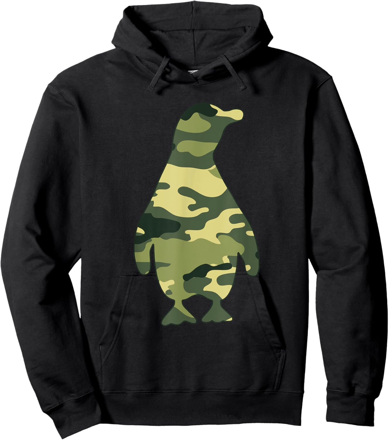 Military Penguin Camo Men Print US Bird Animal Veteran Gift Hoodie - Hoodie | Black