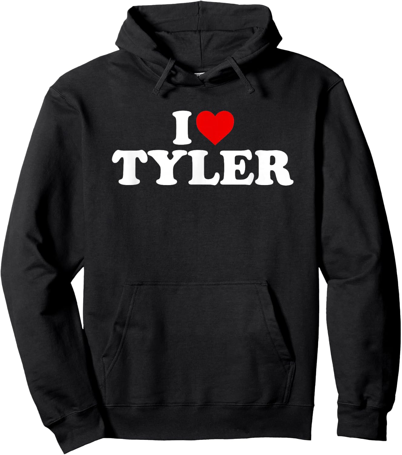 I Love Tyler - Heart Hoodie - Hoodie | Black