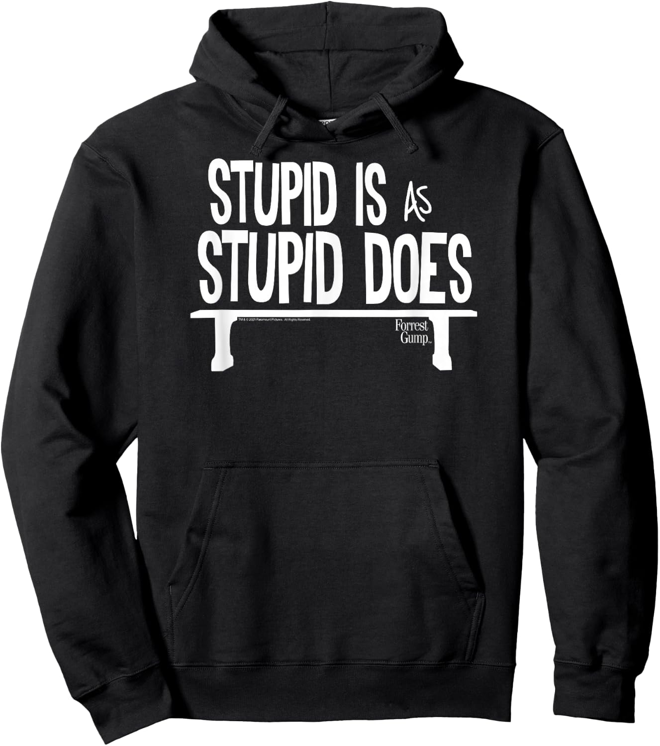 Forrest Gump Stupid is as Stupid Does Hoodie - Hoodie | Black