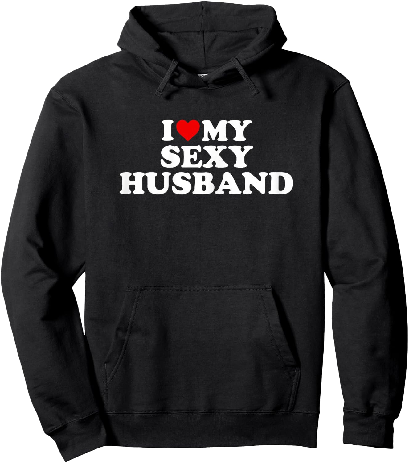 I Love My Sexy Husband Hubby - Red Heart Hoodie - Hoodie | Black