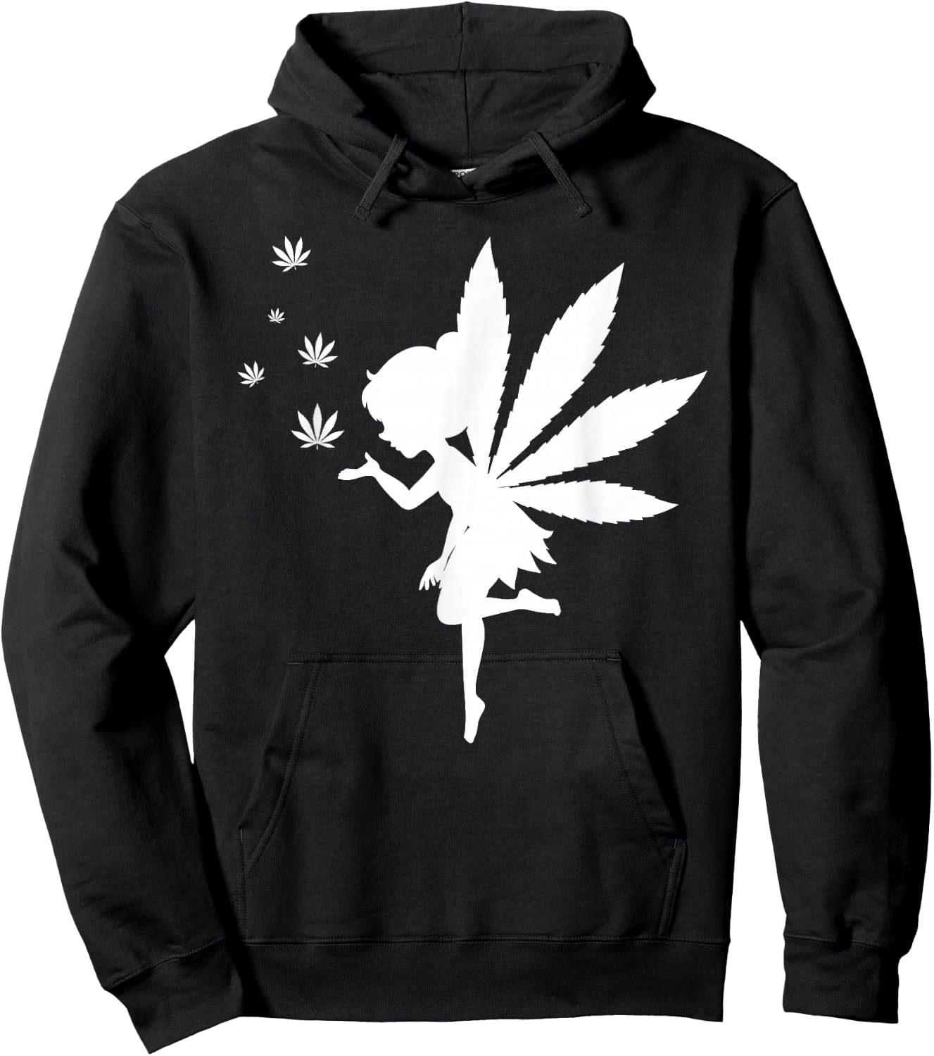 Weed Fairy Marijuana Fantasy Leaf Stoner Pot Smoker Cannabis Hoodie - Hoodie | Black
