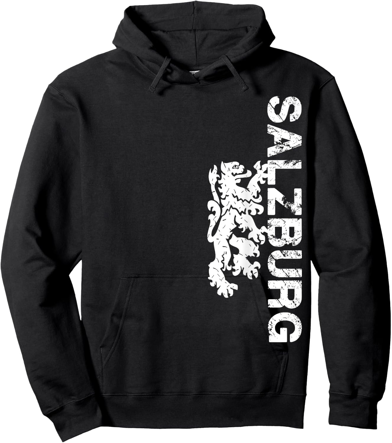 Salzburg with Salzburg Lions Coat of Arms Hoodie - Hoodie | Black