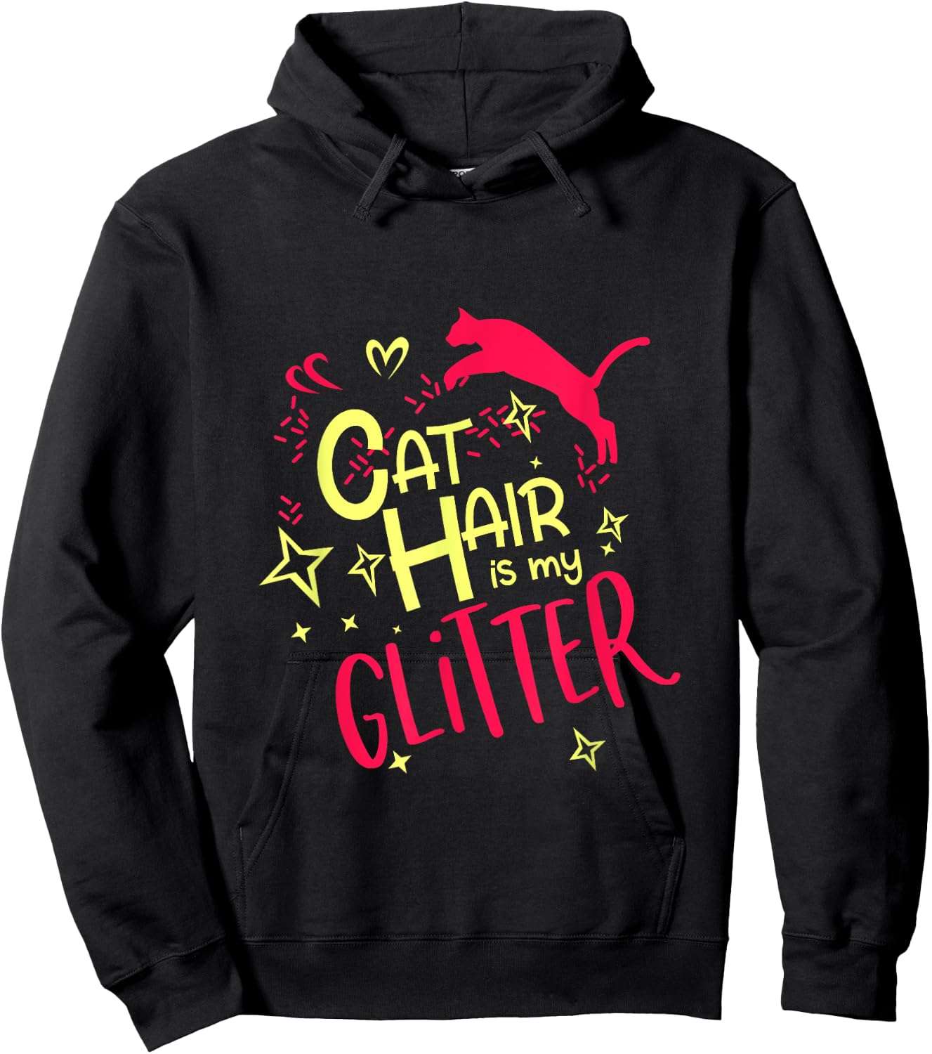 Cat Hair Is My Glitters Hoodie - Hoodie | Black