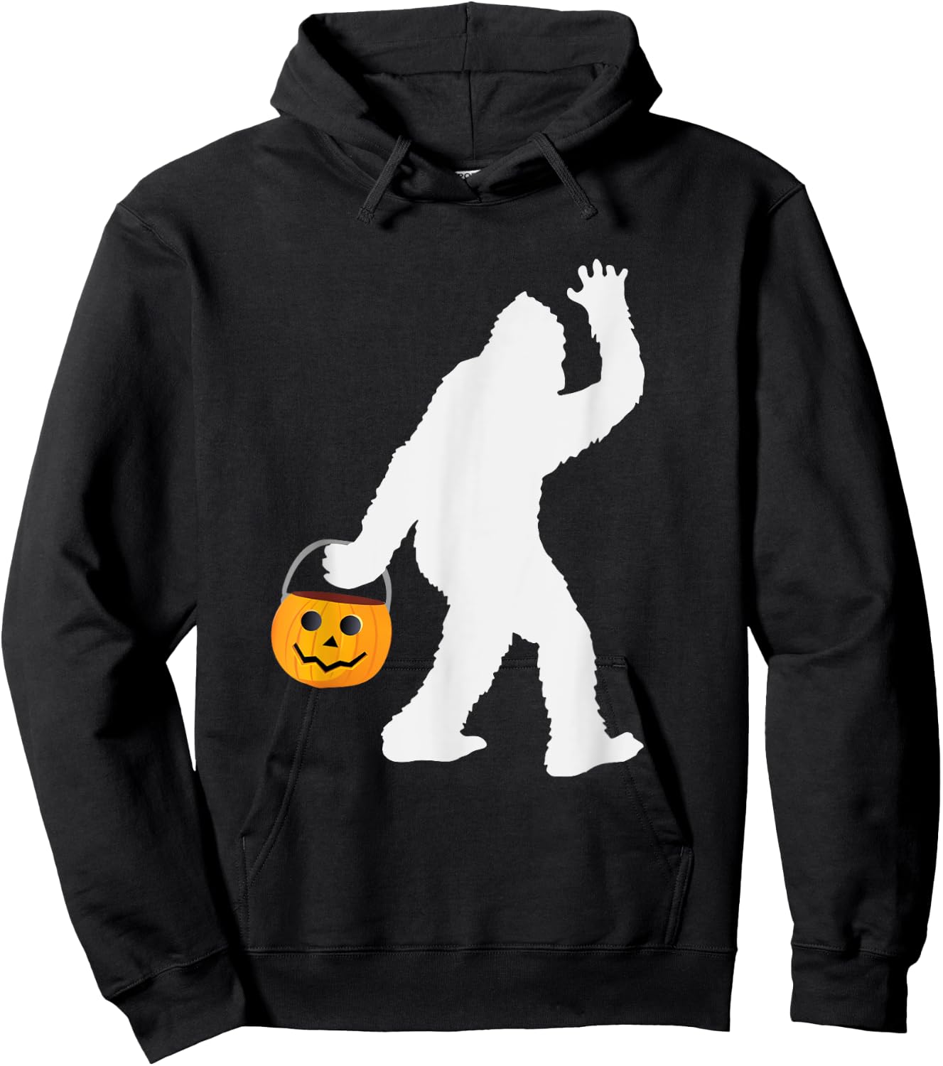 Pumpkin Bigfoot Halloween Shirt Hoodie - Hoodie | Black