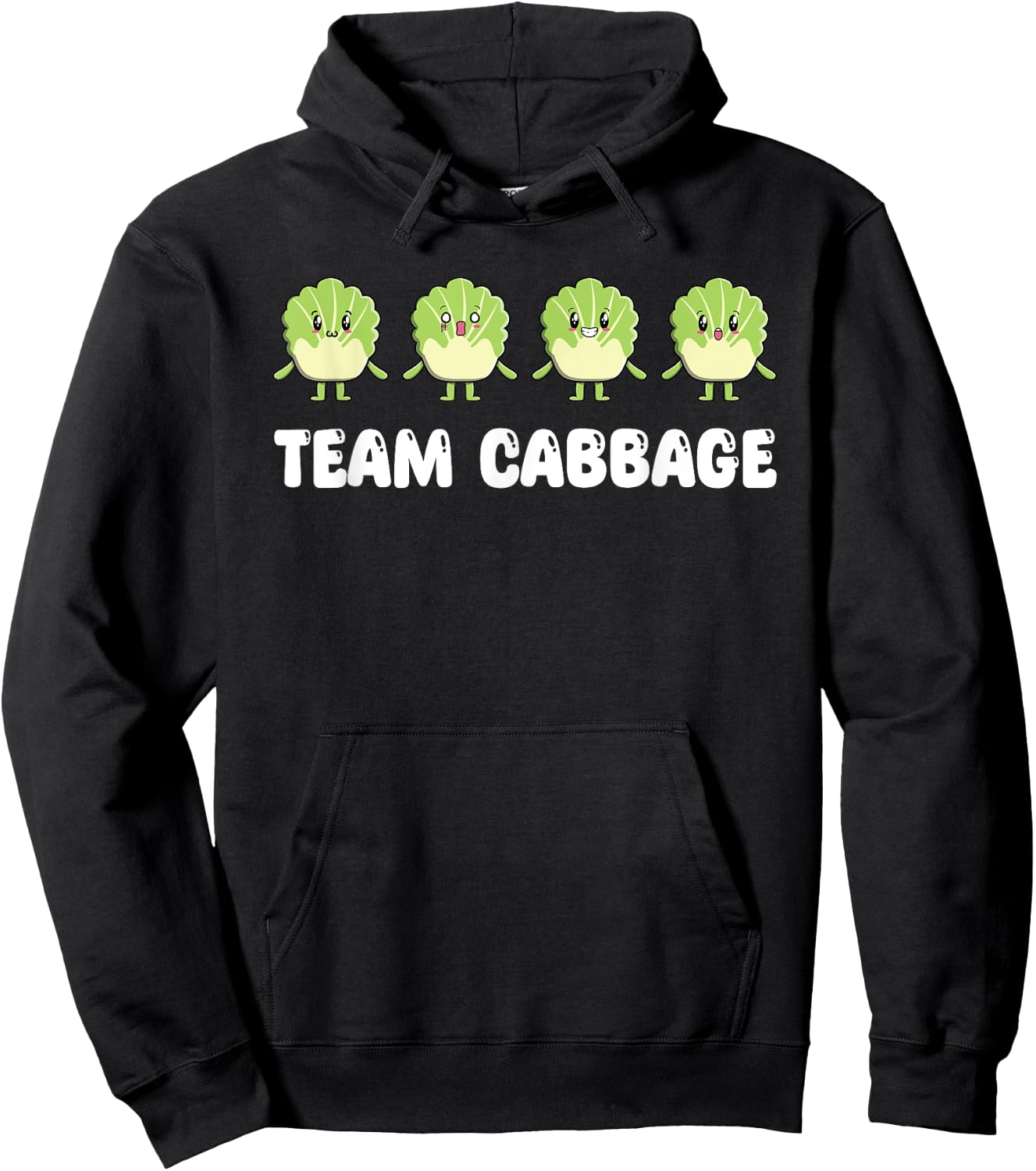 Funny Team Cabbage Costume Love Savoy Cabbage Hoodie - Hoodie | Black