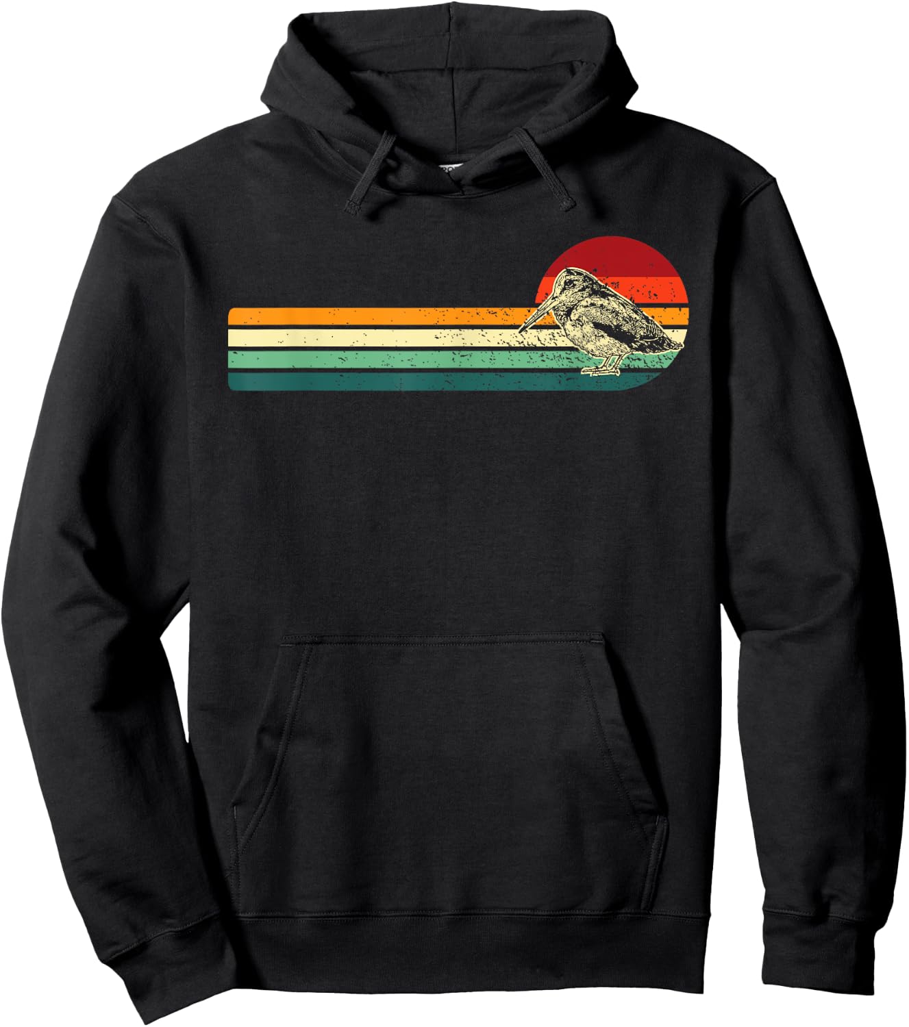 Hunting Woodcock bird- retro art vintage style Hunter Hoodie - Hoodie | Black