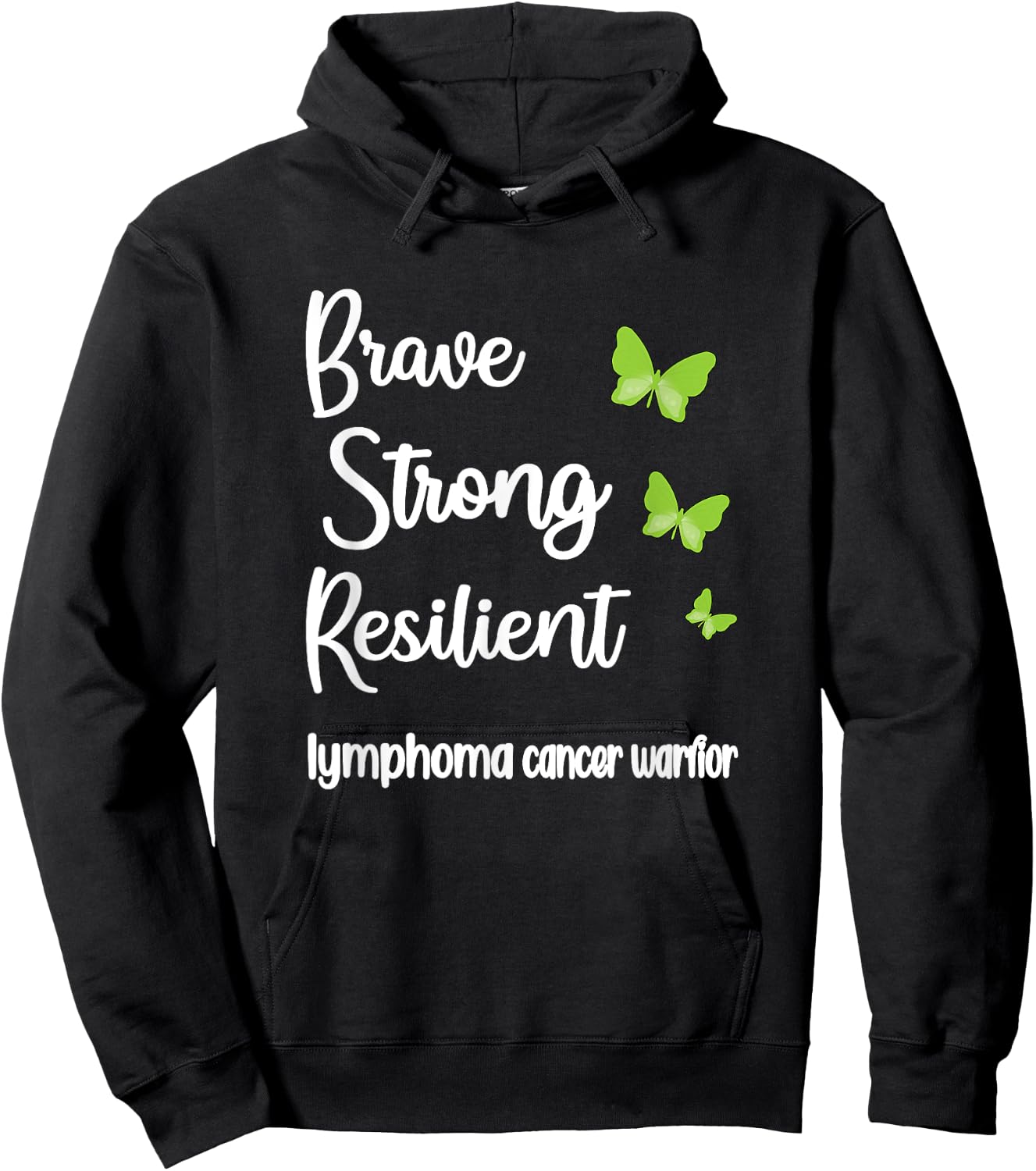 Lymphoma Cancer Warrior | Hodgkins Lymphoma Survivor Hoodie - Hoodie | Black