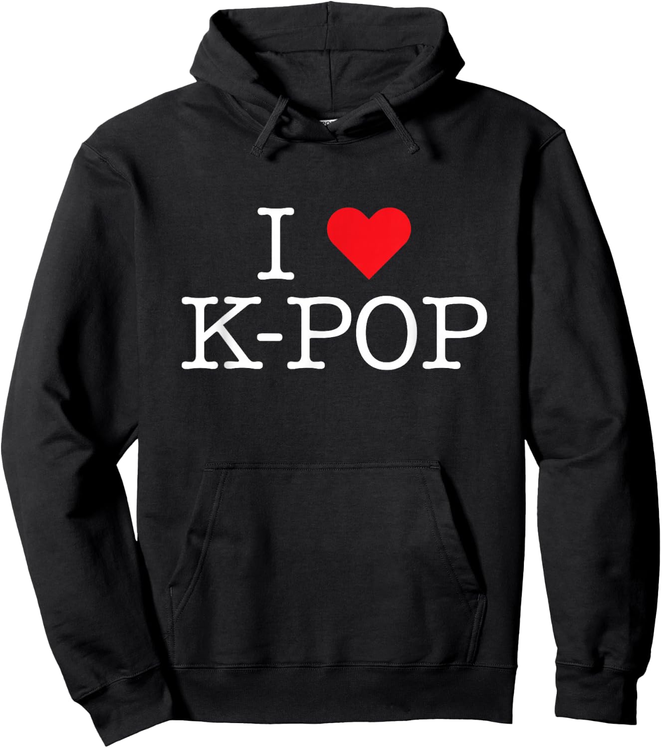 I Love Kpop Heart Cute South Korean Music Korea Lover Hoodie - Hoodie | Black