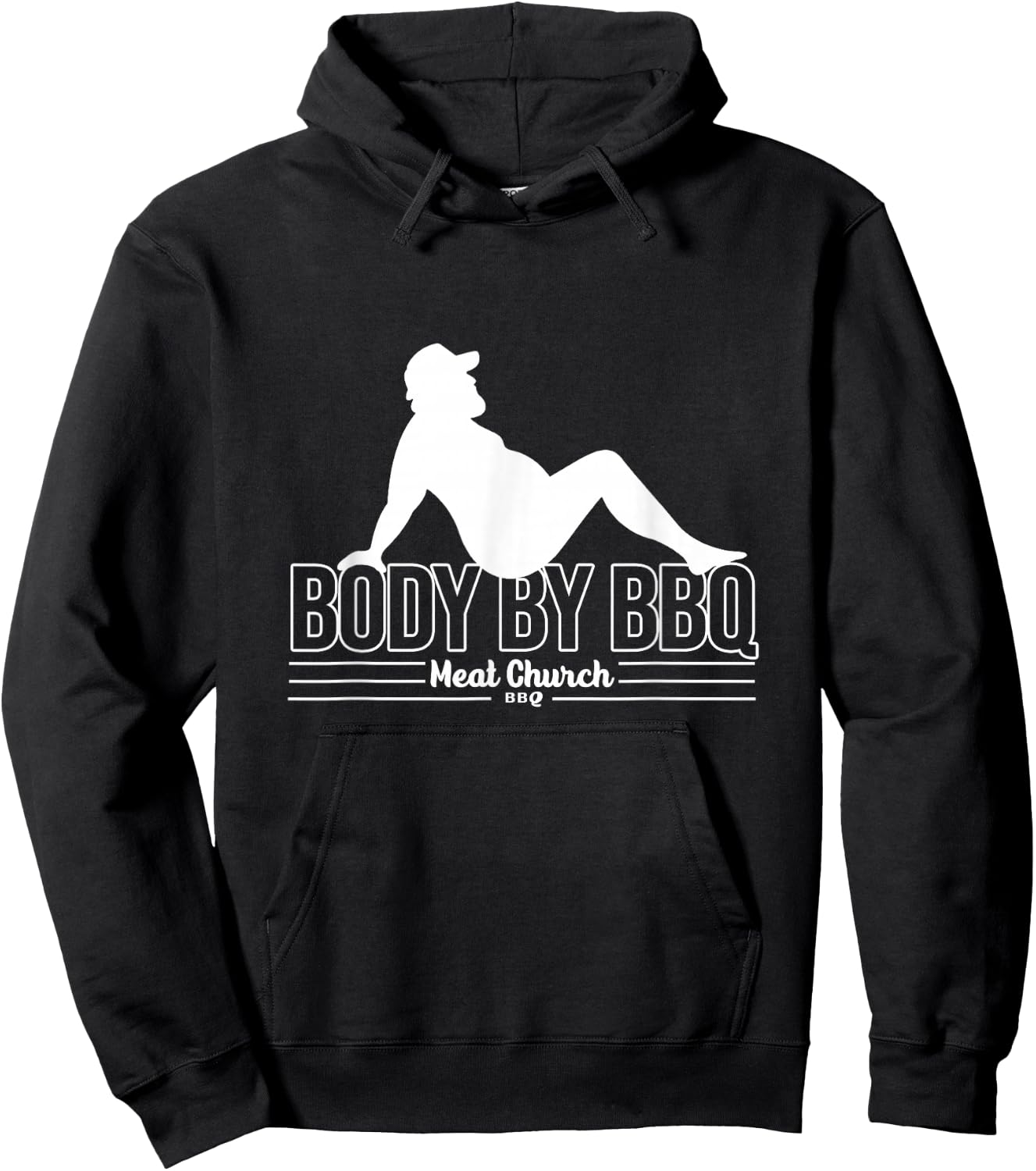 Body By BBQ Meat By Church Barbecue Daddy Funny Cooking Hoodie - Hoodie | Black