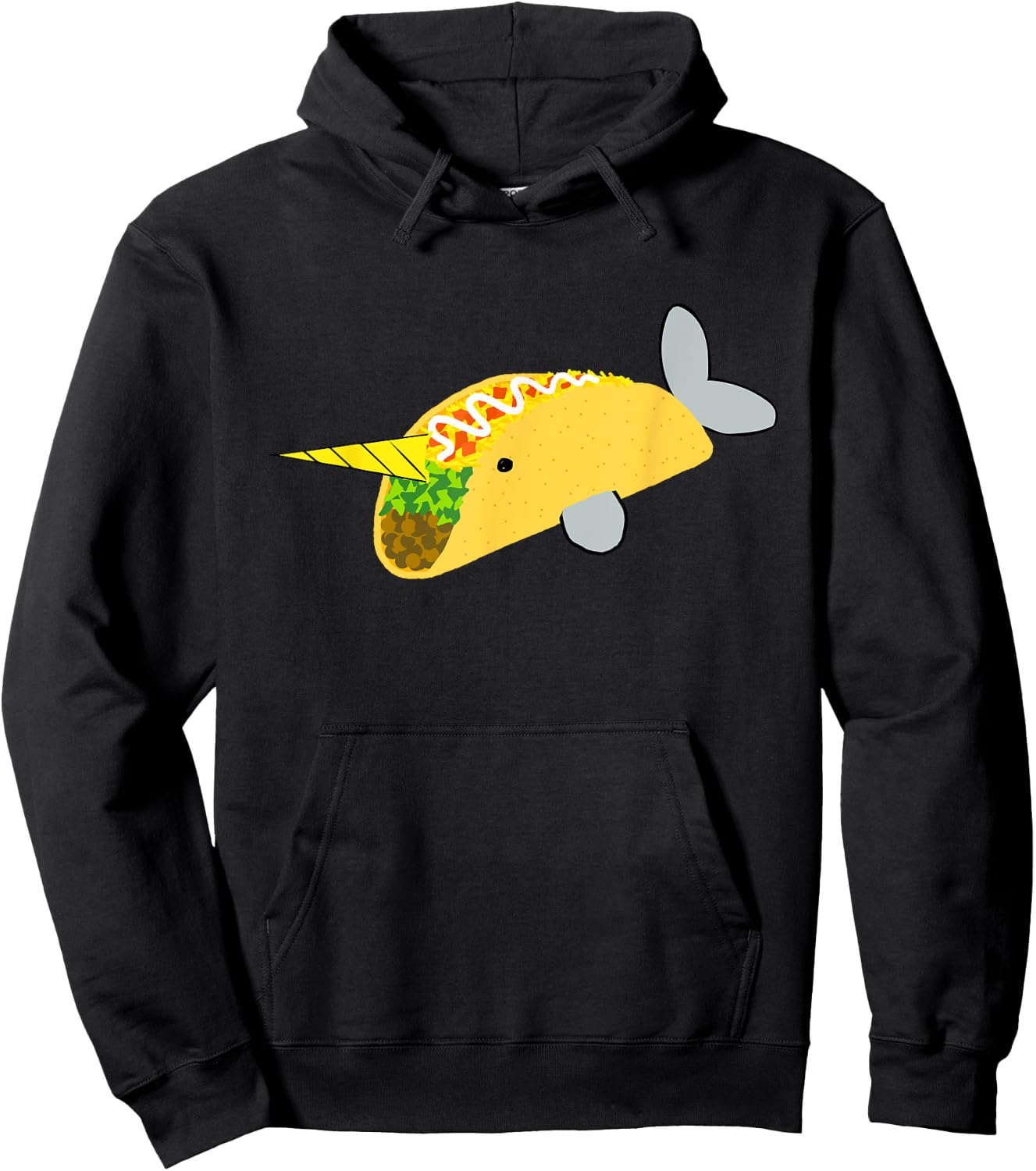 Taco Narwhal Love Tacos and Narwhals Hoodie - Hoodie | Black