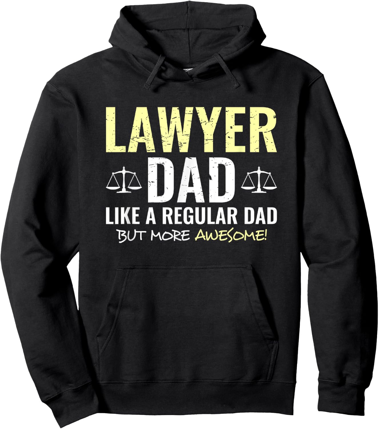 Lawyer Fathers Day Funny Attorney Shirt Dad Hoodie - Hoodie | Black