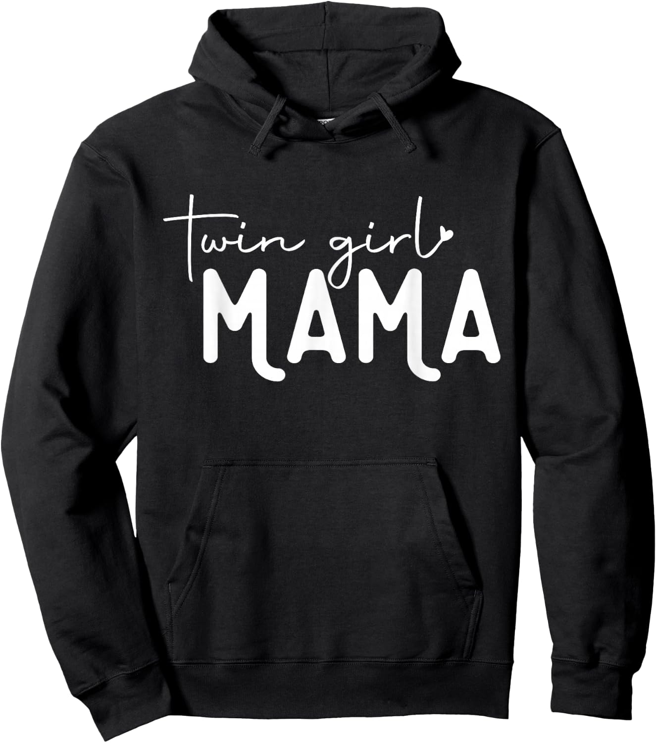 Twin Girl Mama Hoodie - Hoodie | Black