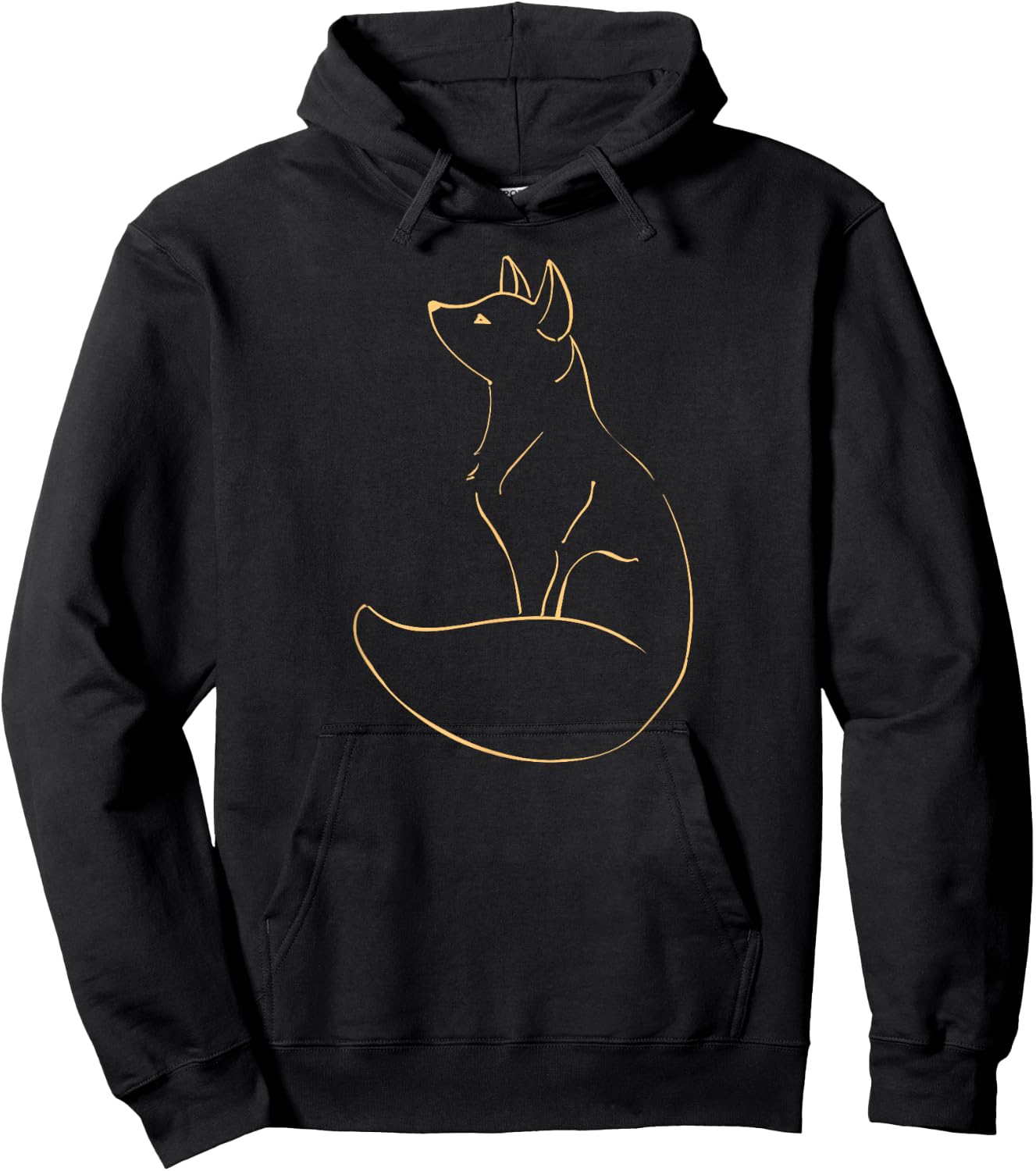 Fox Art Minimalist Animal Lovers Gift Artwork Design Hoodie - Hoodie | Black