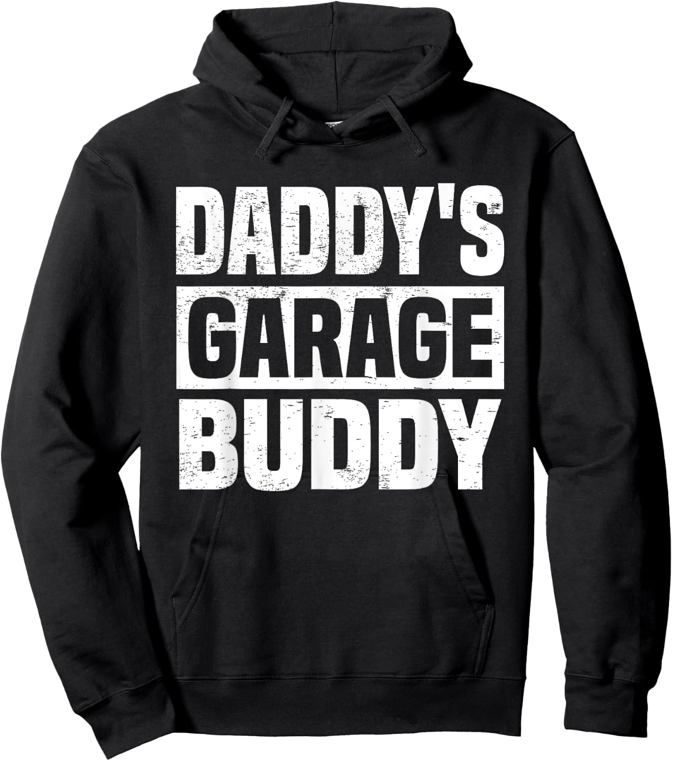 Daddy's Garage Buddy. Dad Car Mechanics Funny Dad Hoodie - Hoodie | Black
