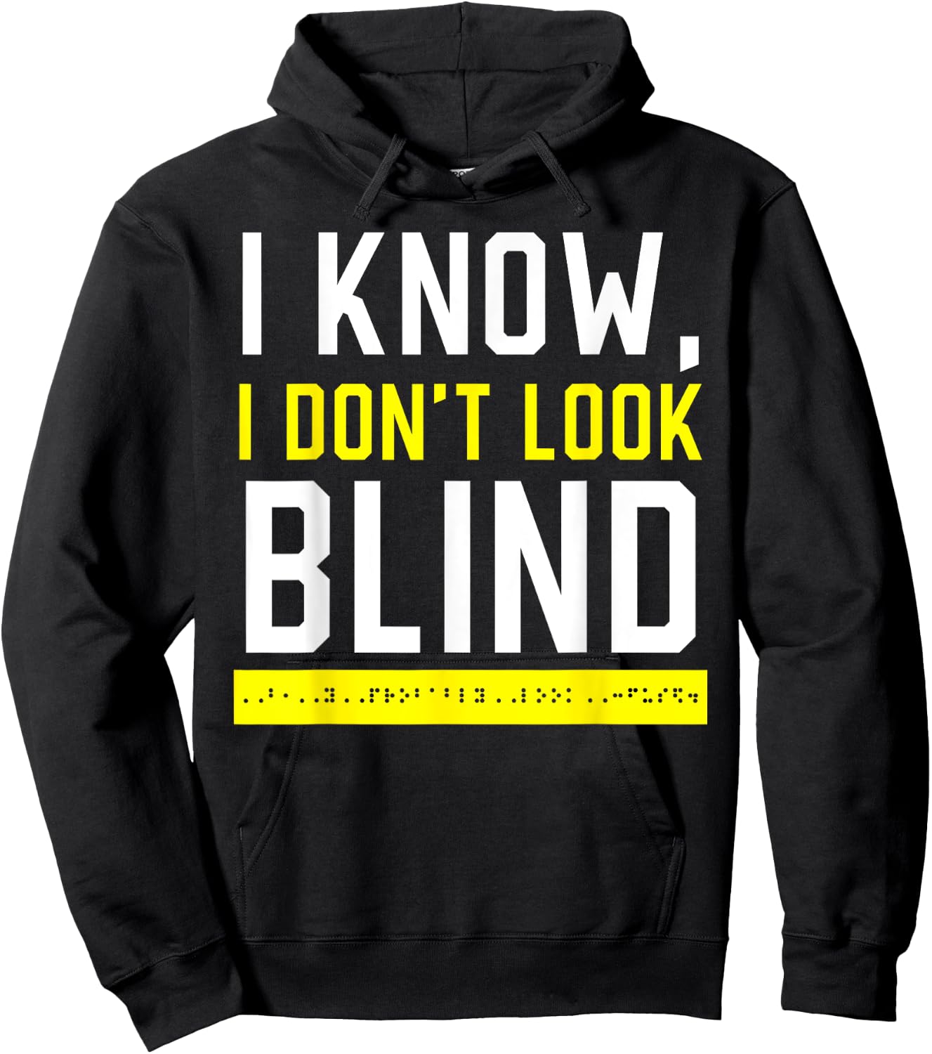 Braille Blind Awareness Visually Impaired Disability Hoodie - Hoodie | Black