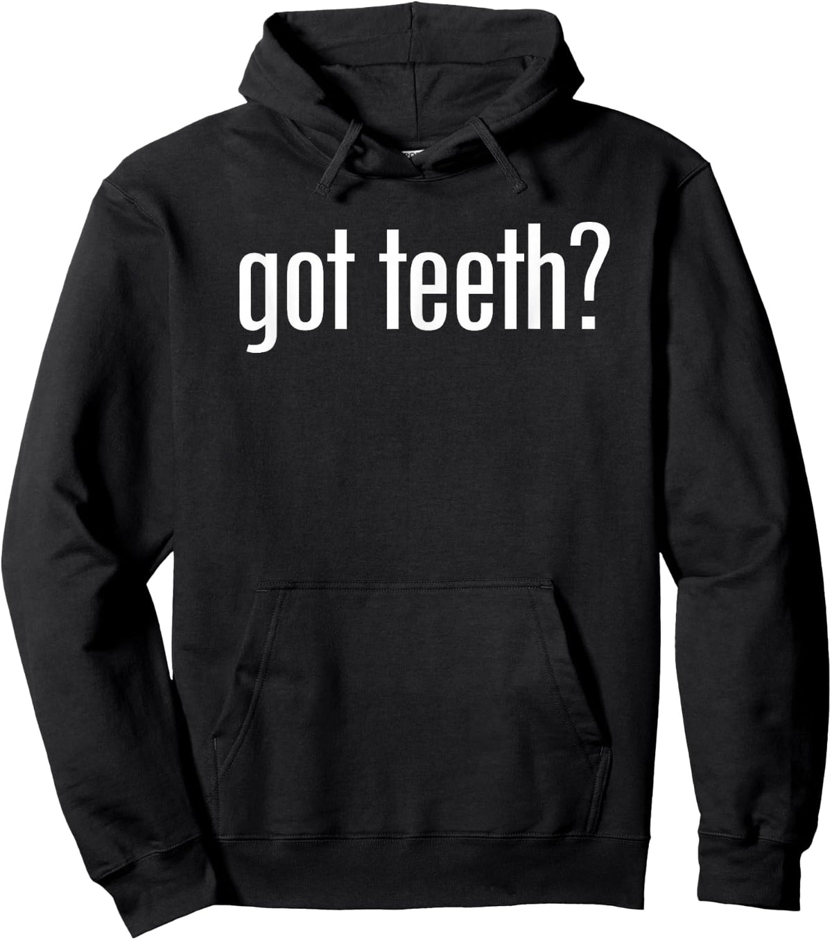 Miftees Dentist Got Teeth - Women's Classic Fit Black Cotton Polyester Blend Small Short Sleeve Hoodie - Hoodie | Black