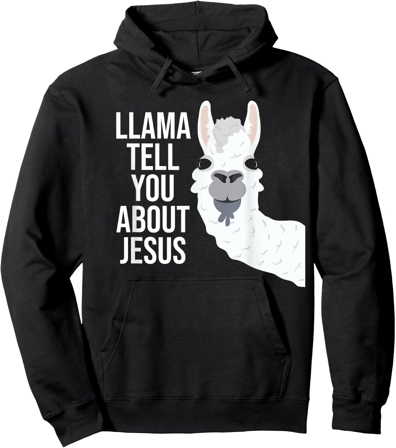 Llama Tell You About Jesus Funny Christian Bible Gospel Hoodie - Hoodie | Black